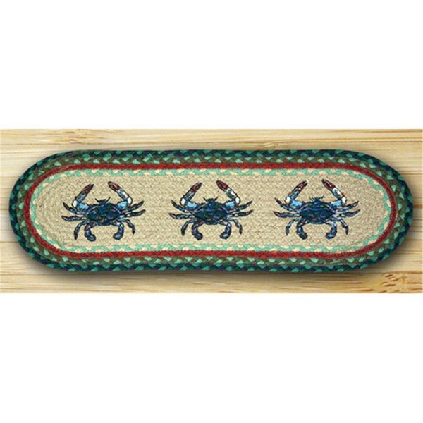 Earth Rugs Oval Stair Tread- Blue Crab 49-ST359BC